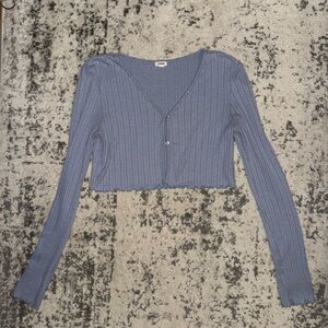 Garage Ribbed Knit Top in Blue